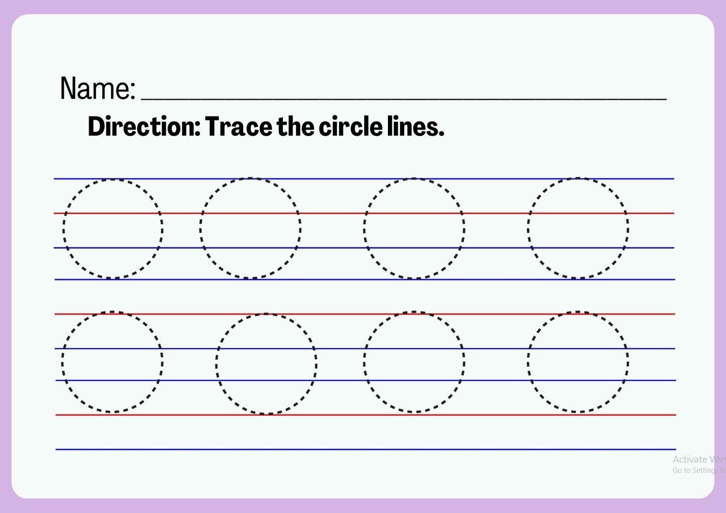 Tracing Lines Activity Printable (Ages 3-8) – Pre-Writing Practice for Kids ✏️
