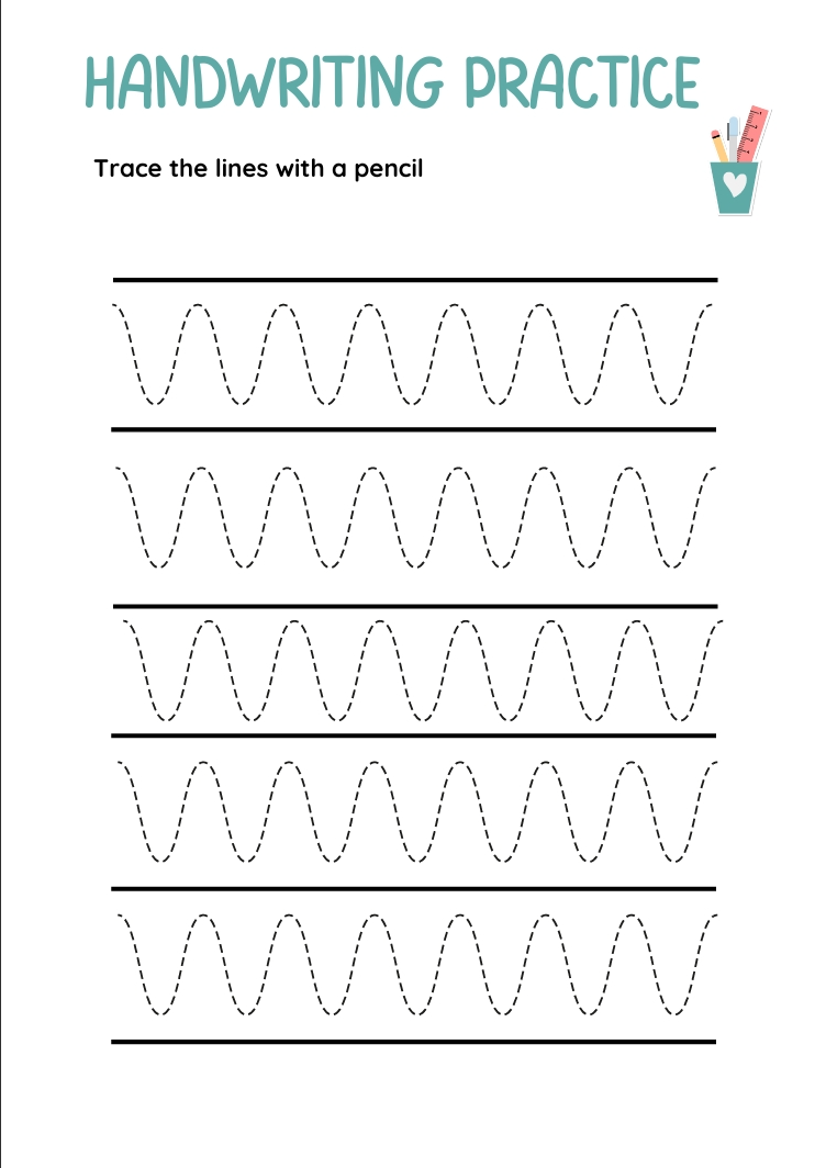 Tracing Line Workbook – 100 Pages of Pre-Writing Fun! ✍️✨