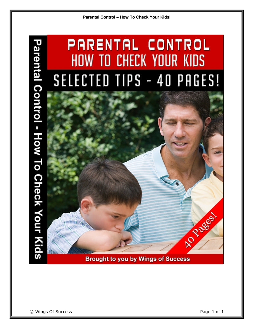 Parental Control - How to Check Your Kids!