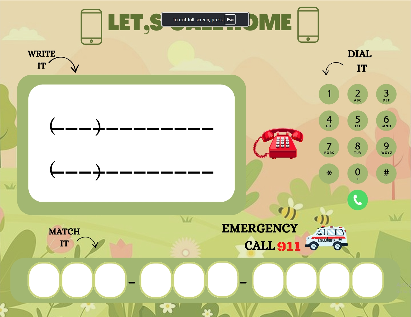 Phone Number and Address Preschool Curriculum