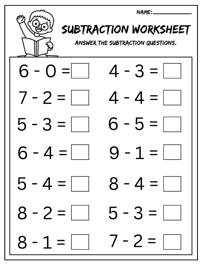 🧮 Free Addition & Subtraction Worksheet for Kids (Ages 4–7)