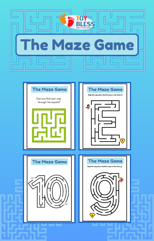 Maze Game Printable Worksheets - 100 Pages