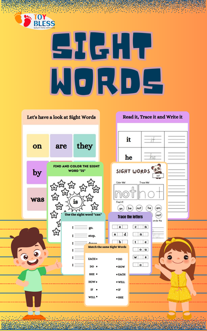 Sight Words Worksheet Bundle |  Printable Kids Worksheets 🖍️📚