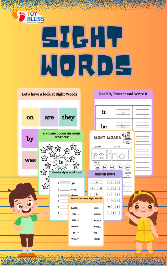 Sight Words Worksheet Bundle |  Printable Kids Worksheets 🖍️📚