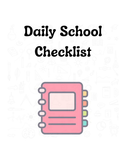 Kids Daily School Checklist