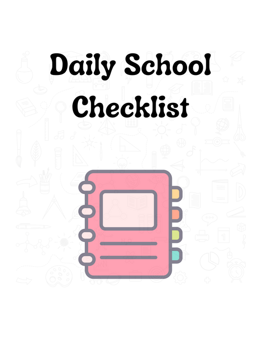 Kids Daily School Checklist