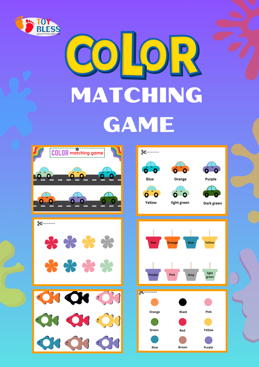 Color Matching Game – Fun & Educational Printable Worksheet for Kids (Ages 3-8)