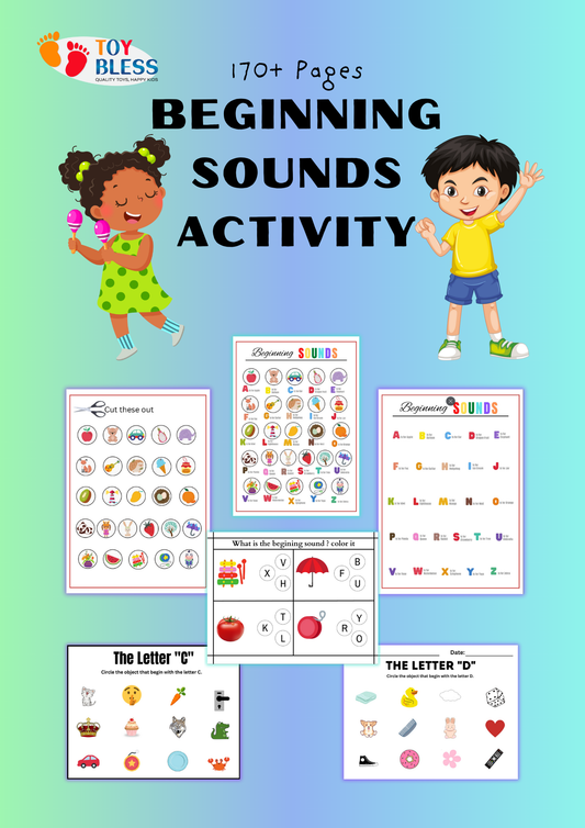 Beginning Sounds Activity Printable Worksheets (Ages 3-8) – Fun Phonics Practice! 🔤🎉