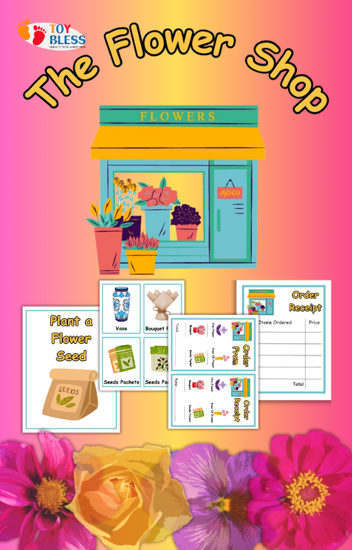 The Flower Shop Printable Activity (Ages 3-8) – Fun Pretend Play & Learning! 🌸🌼