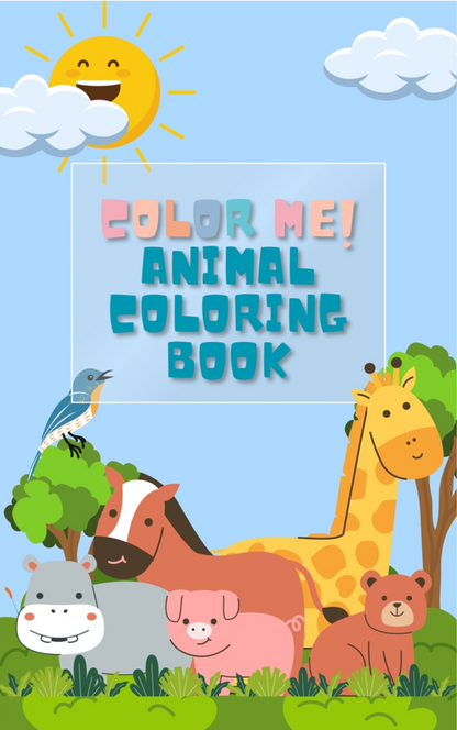 COLOR ME! Animals Theme Book w\link