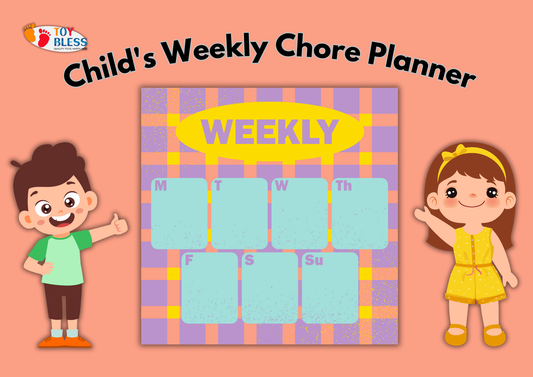 Child's Weekly Chore Planner Landscape US Letter