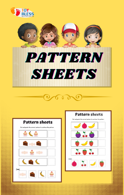 🧩 Pattern Recognition Printable Worksheets – Fun & Engaging Early Learning Activity! 🎨