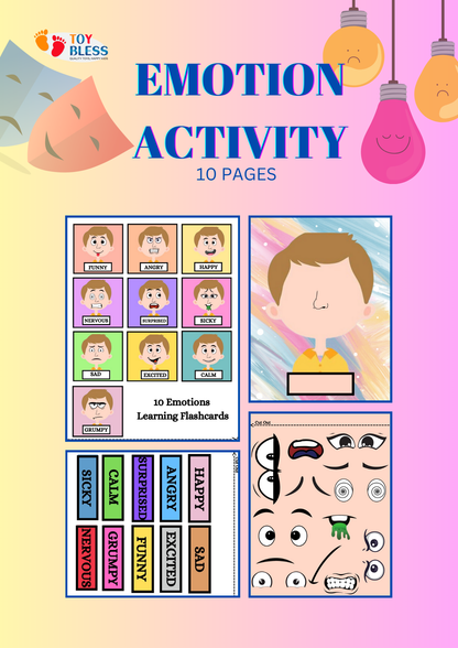 Emotion Activity Printable Worksheets (Ages 3-8) – Fun & Engaging Social-Emotional Learning! 😊🎭