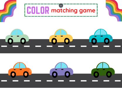 Color Matching Game – Fun & Educational Printable Worksheet for Kids (Ages 3-8)