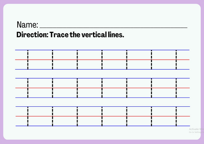 Tracing Lines Activity Printable (Ages 3-8) – Pre-Writing Practice for Kids ✏️