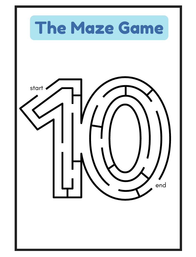 Maze Game Printable Worksheets - 100 Pages