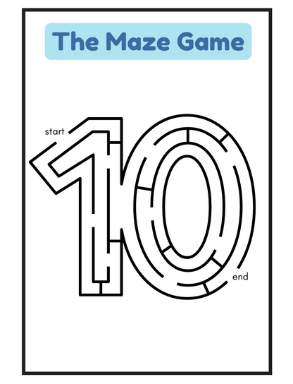 Maze Game Printable Worksheets - 100 Pages