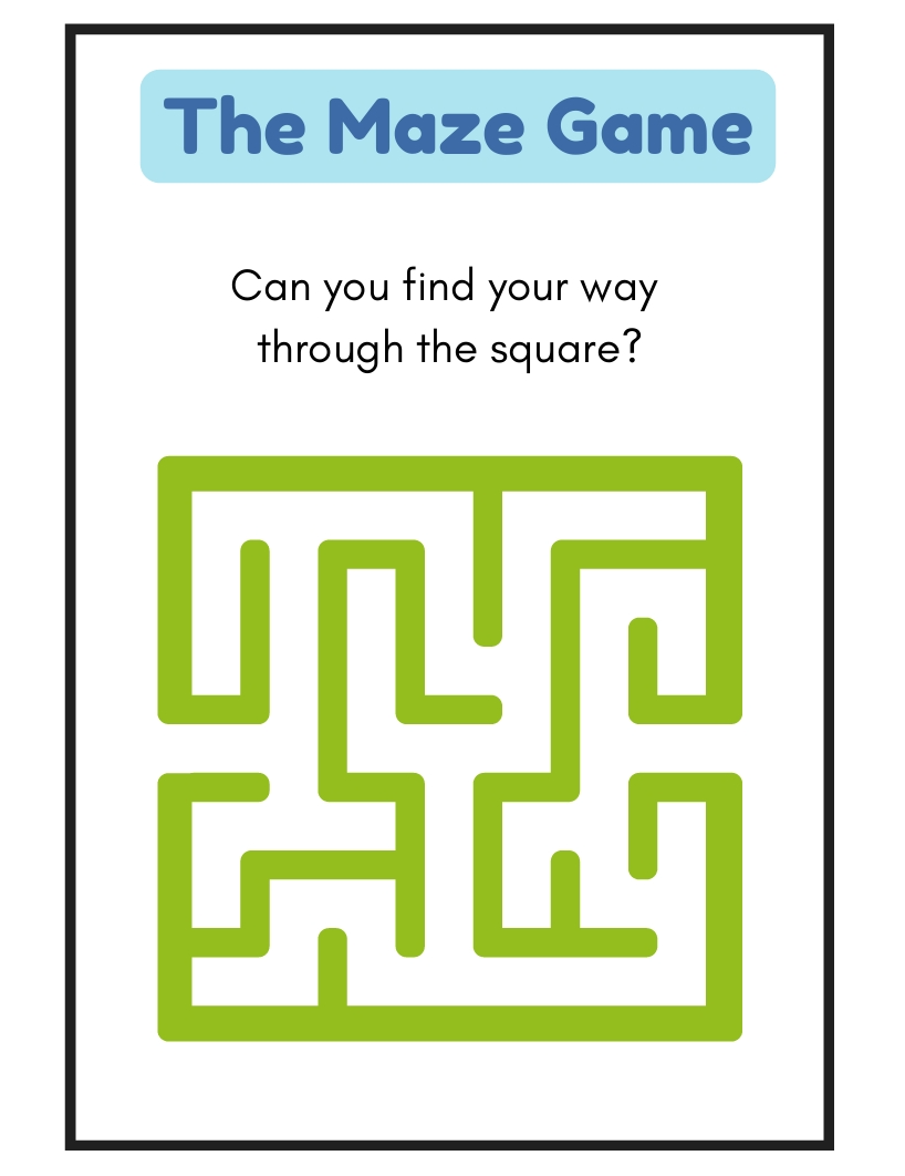 Maze Game Printable Worksheets - 100 Pages