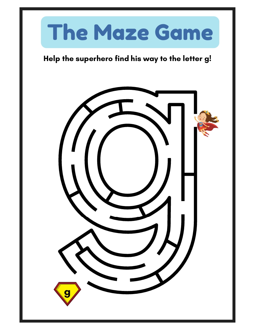 Maze Game Printable Worksheets - 100 Pages