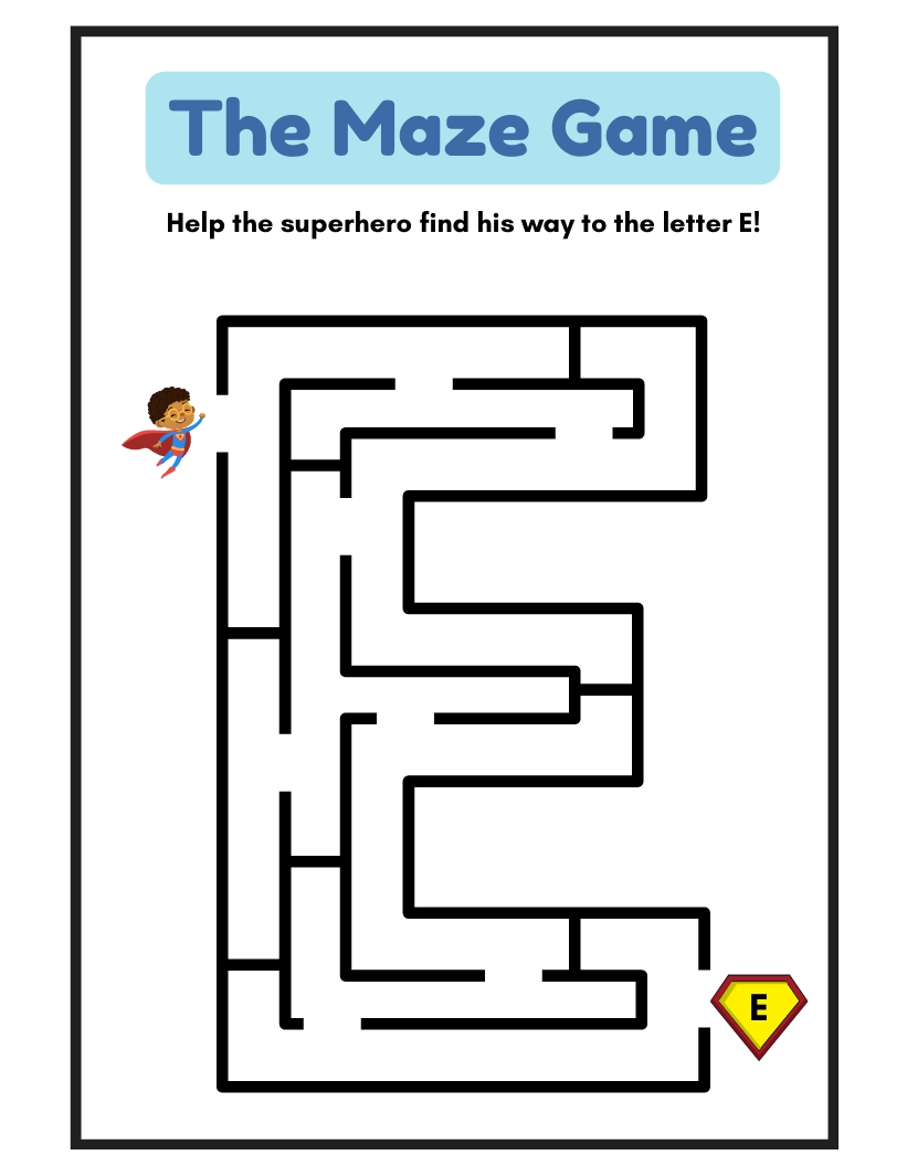 Maze Game Printable Worksheets - 100 Pages