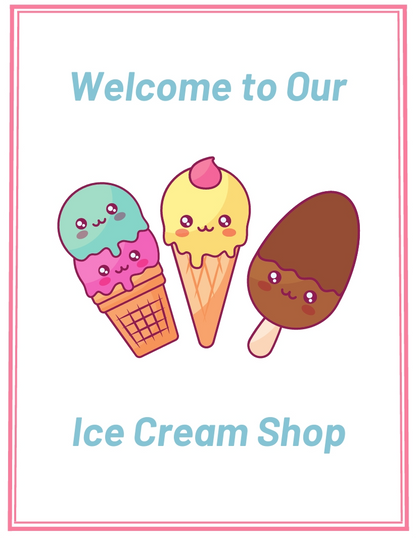Ice Cream Shop Printable Play Set – Fun & Educational (Ages 3-8) 🍦🍒