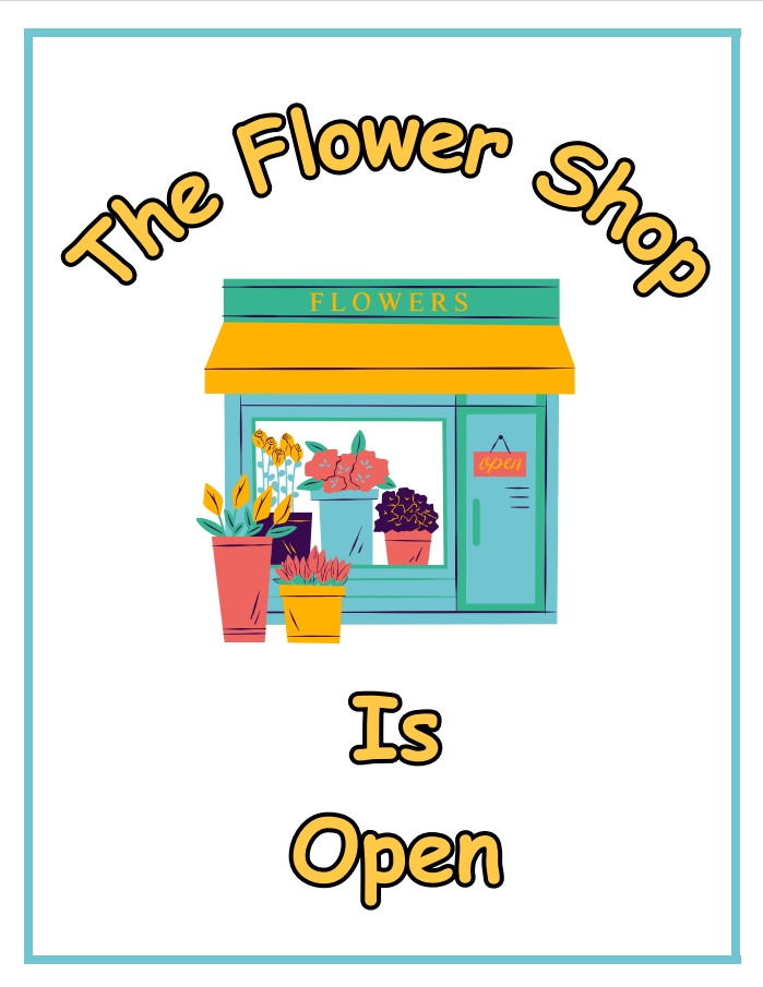 The Flower Shop Printable Activity (Ages 3-8) – Fun Pretend Play & Learning! 🌸🌼