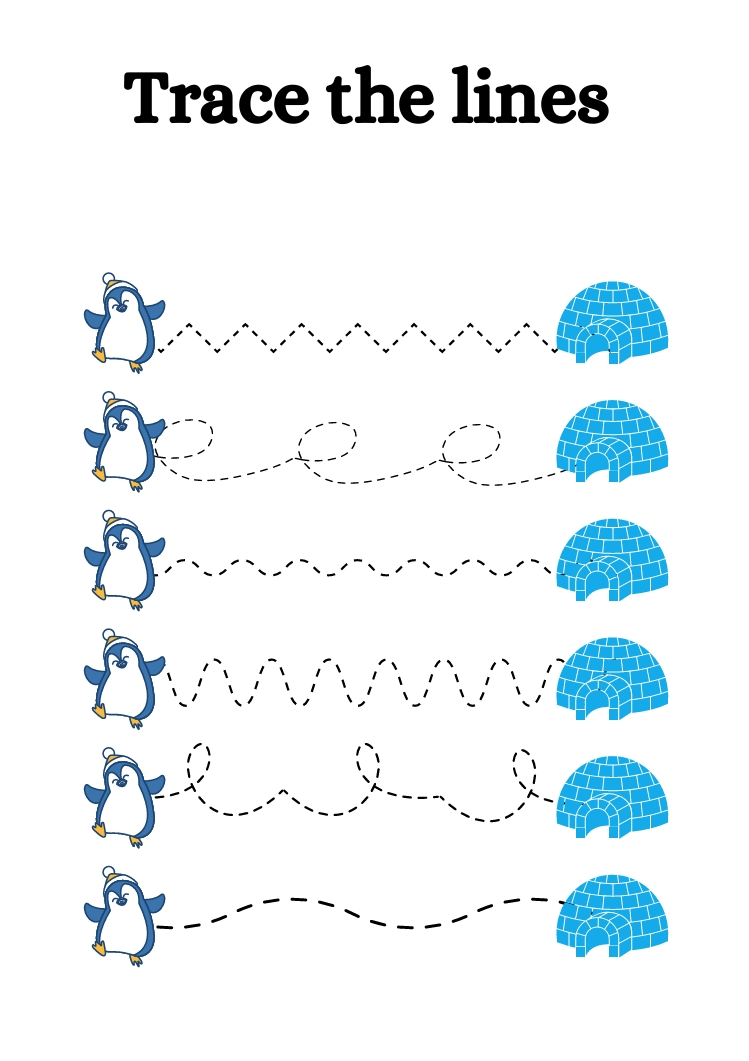 Tracing Line Workbook – 100 Pages of Pre-Writing Fun! ✍️✨