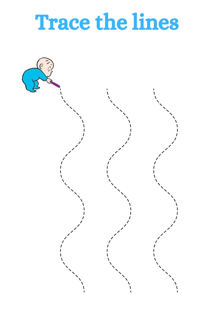 Tracing Line Workbook – 100 Pages of Pre-Writing Fun! ✍️✨