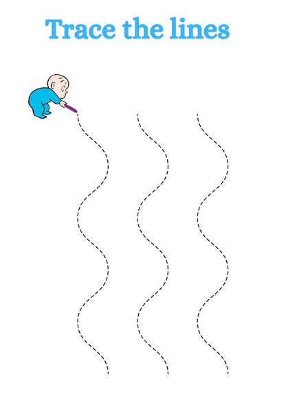 Tracing Line Workbook – 100 Pages of Pre-Writing Fun! ✍️✨