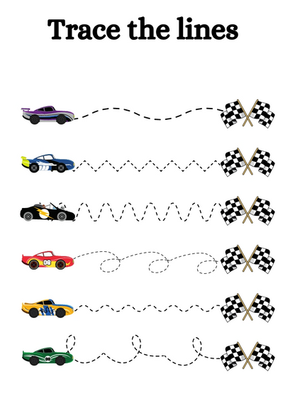 Tracing Line Workbook – 100 Pages of Pre-Writing Fun! ✍️✨