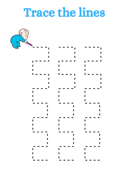 Tracing Line Workbook – 100 Pages of Pre-Writing Fun! ✍️✨