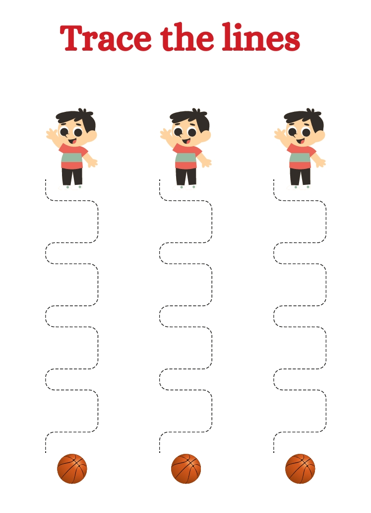 Tracing Line Workbook – 100 Pages of Pre-Writing Fun! ✍️✨