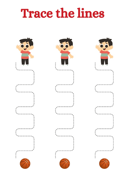 Tracing Line Workbook – 100 Pages of Pre-Writing Fun! ✍️✨