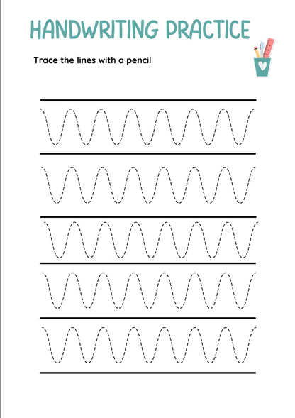 Tracing Line Workbook – 100 Pages of Pre-Writing Fun! ✍️✨