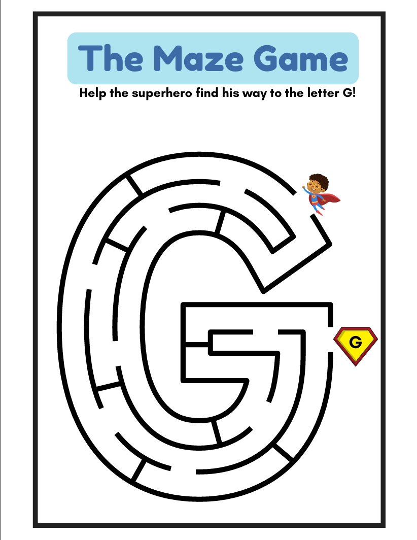 Maze Game Printable Worksheets - 100 Pages