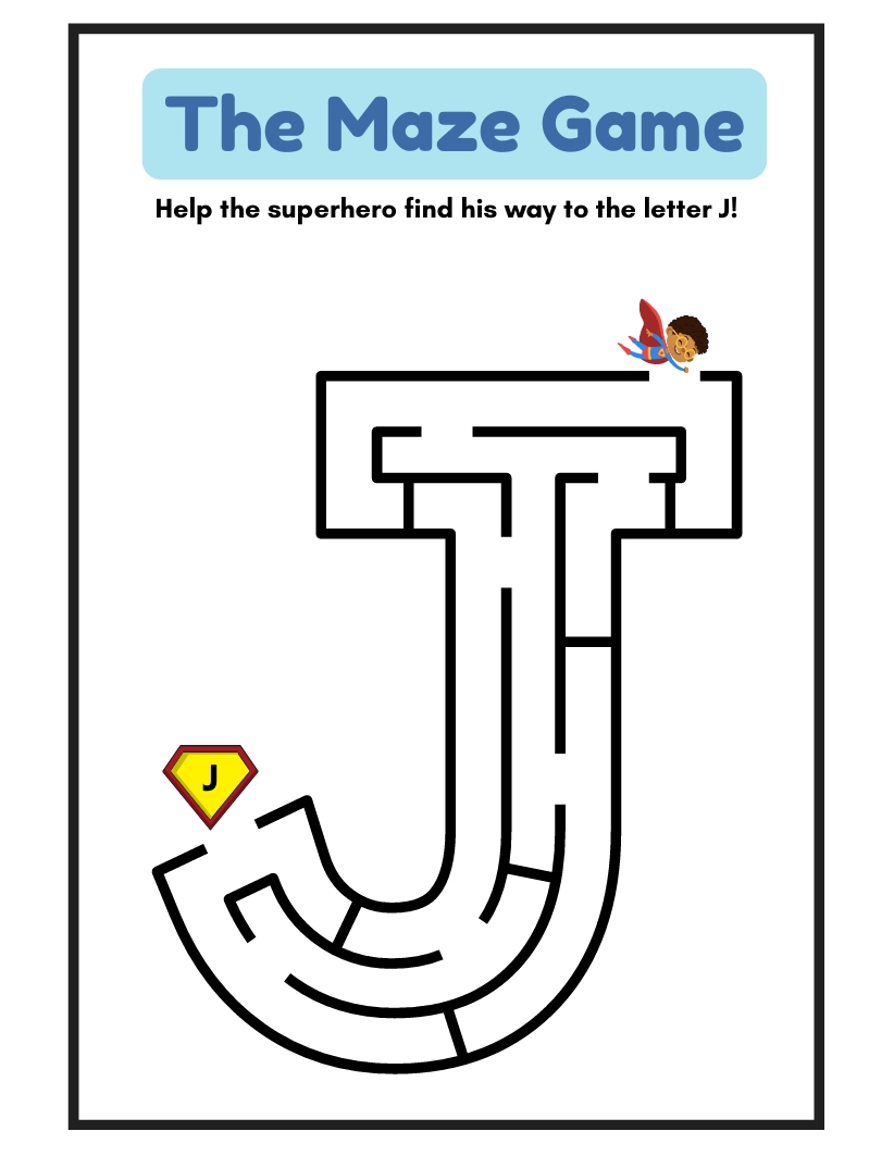 Maze Game Printable Worksheets - 100 Pages