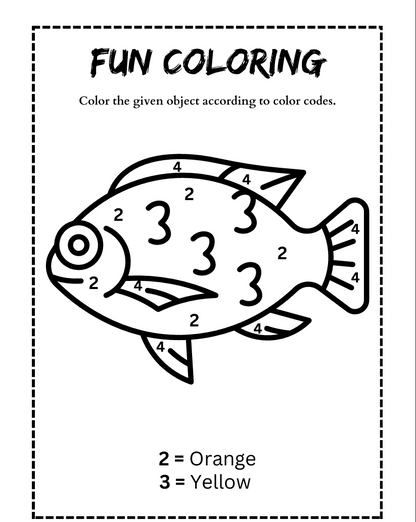 Number Coloring Printable Worksheets for Kids (Ages 3-8) 🖍️