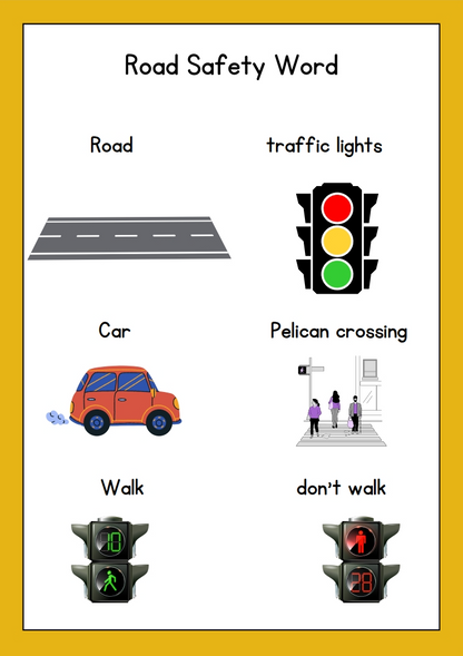 Yellow Traffic Light Reflection Worksheet