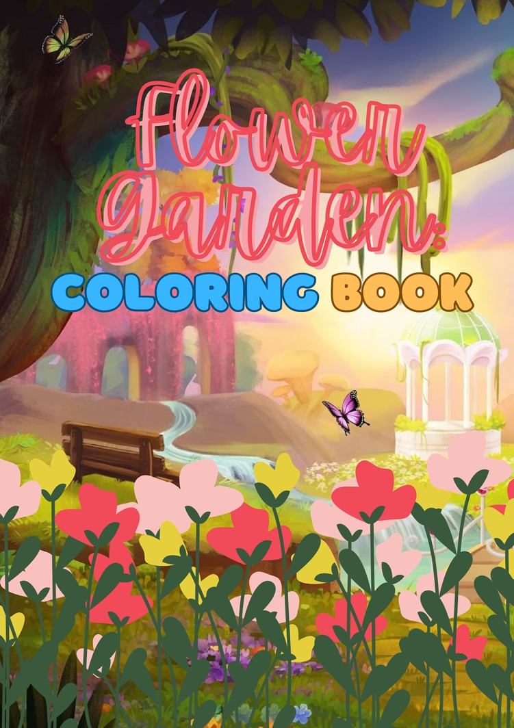 KIDS COLORING BOOK (FLOWERS)