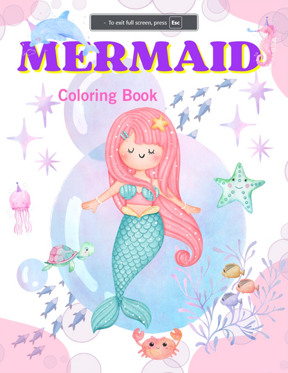 Mermaid coloring book