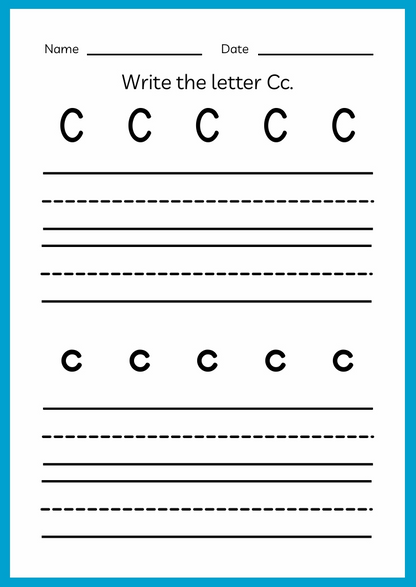 Alphabets Preschool Worksheet