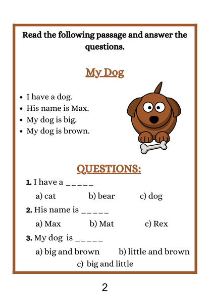 Beginner Reading Sheets