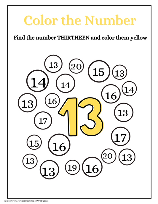 NUMBERS COLORING 03