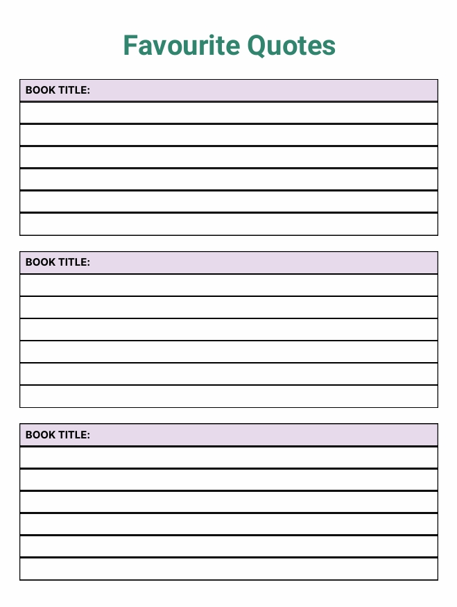 Kids Reading Journal