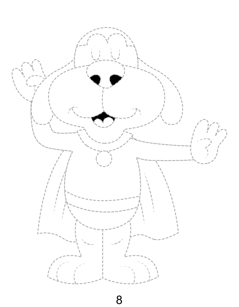 Super Dog Trace – Fun Tracing Worksheet for Kids (Ages 3-8)