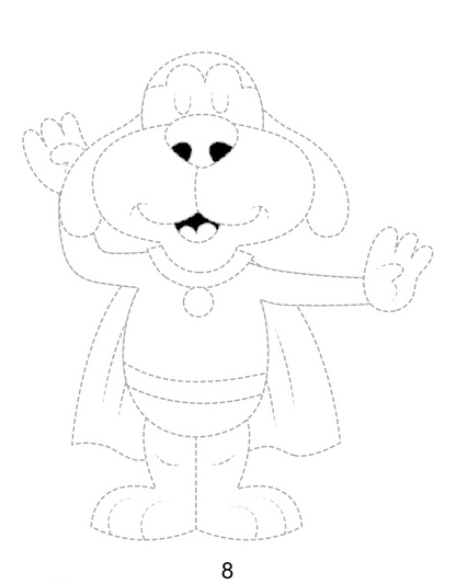Super Dog Trace – Fun Tracing Worksheet for Kids (Ages 3-8)