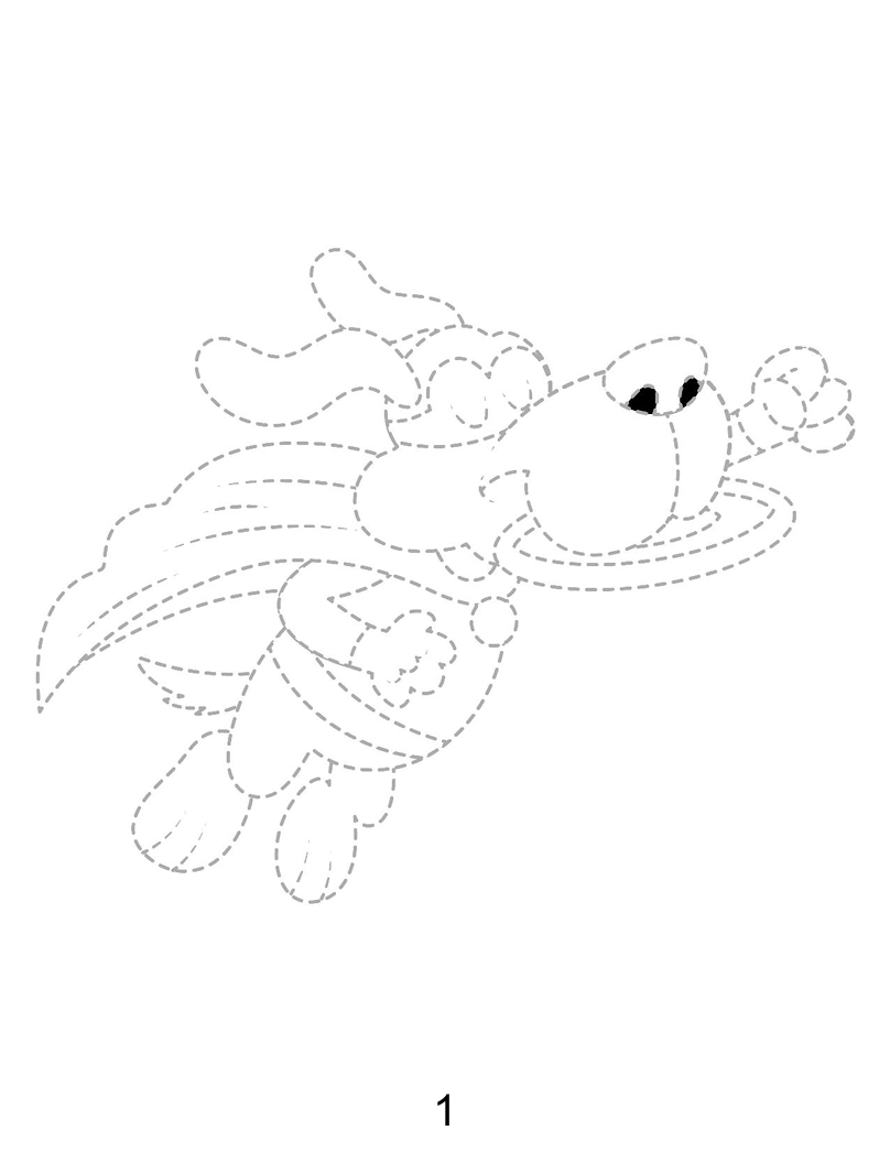 Super Dog Trace – Fun Tracing Worksheet for Kids (Ages 3-8)