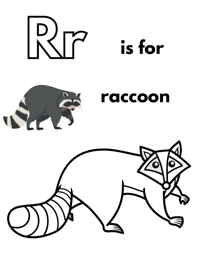 Printable Animal Alphabet Coloring Book