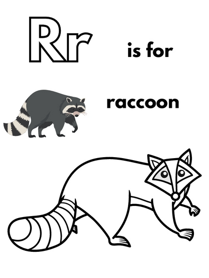 Printable Animal Alphabet Coloring Book