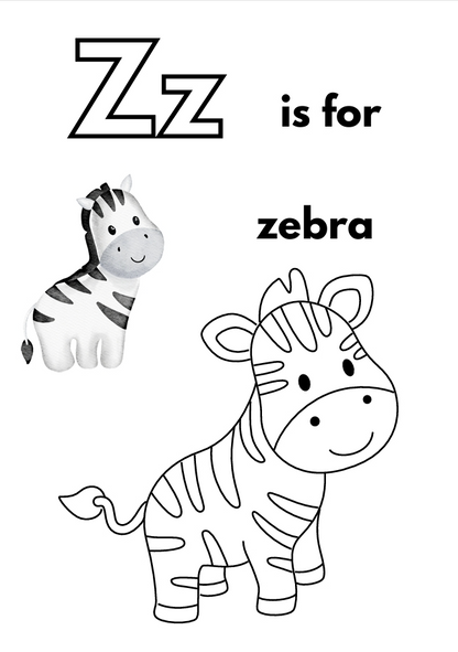 Printable Animal Alphabet Coloring Book